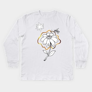 Sipping from the third eye Kids Long Sleeve T-Shirt